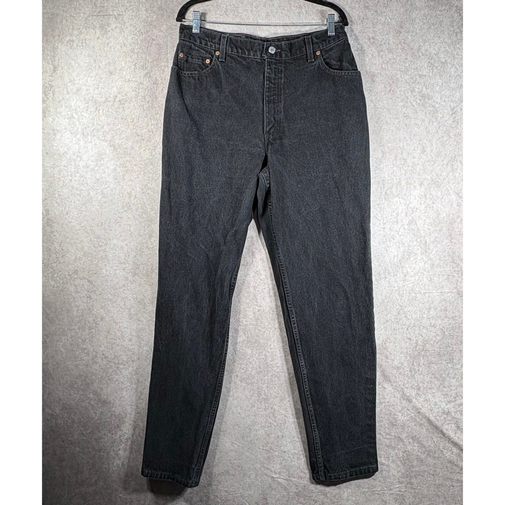 Vintage Levi's 550 Jeans Womens 16 Black Tapered Leg Relaxed Fit High Rise 90s